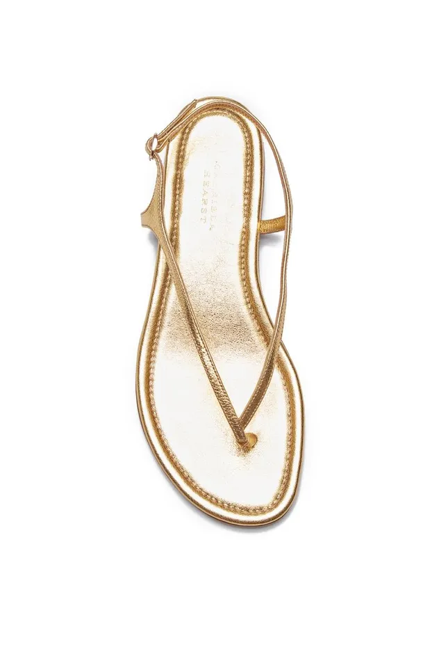 Women Sandals Gabriela Hearst Gia Sandal In Gold Metallic Nappa Leather