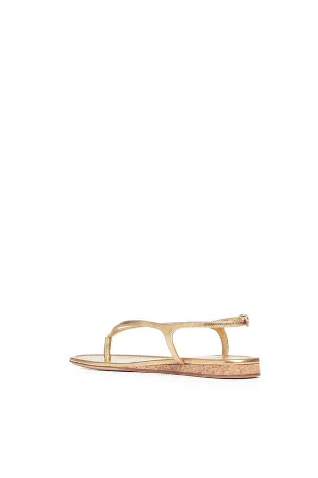 Women Sandals Gabriela Hearst Gia Sandal In Gold Metallic Nappa Leather