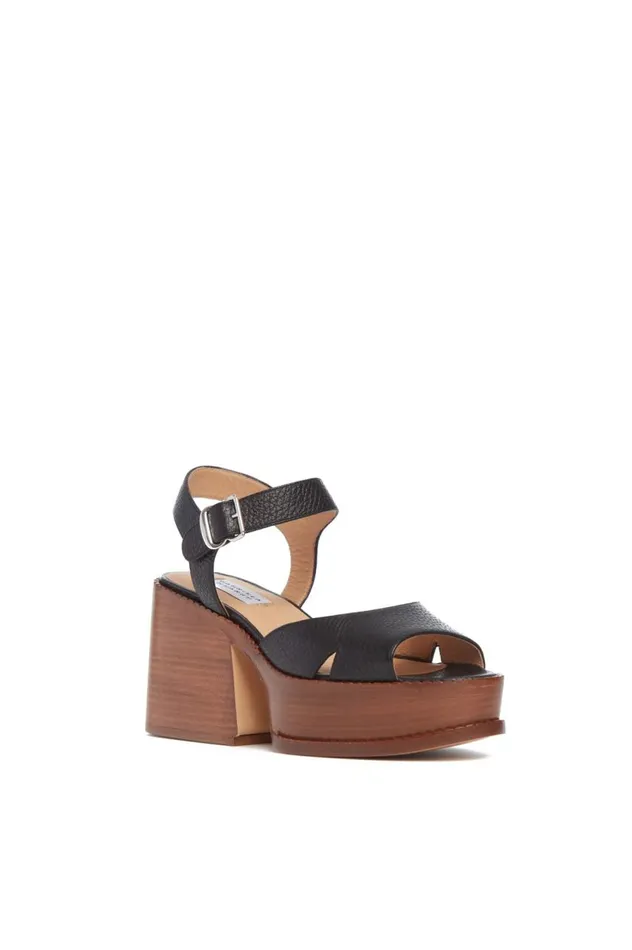 Women Sandals Gabriela Hearst Zuri Platform Sandal In Black Leather