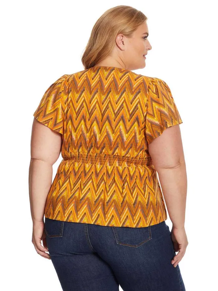 Women Sariah Top In Ikat Chevron Jessica Simpson Tops and Tees