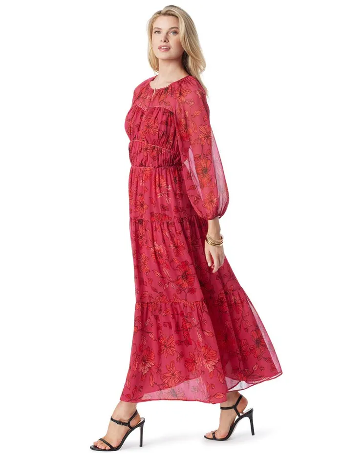 Women Sasha Maxi Dress In Outlined Blossoms Jessica Simpson Dresses