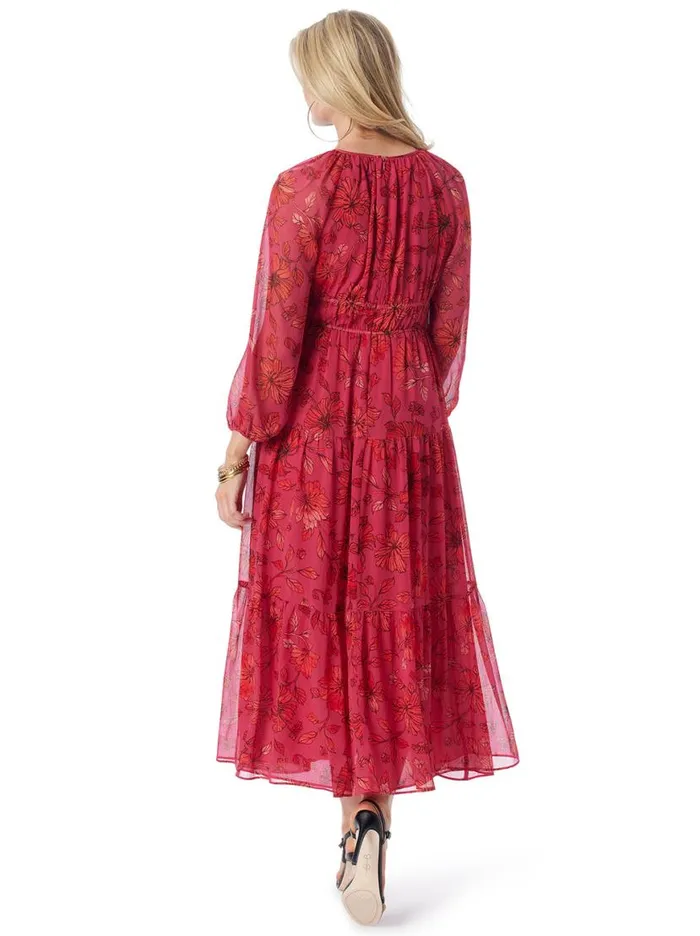 Women Sasha Maxi Dress In Outlined Blossoms Jessica Simpson Dresses