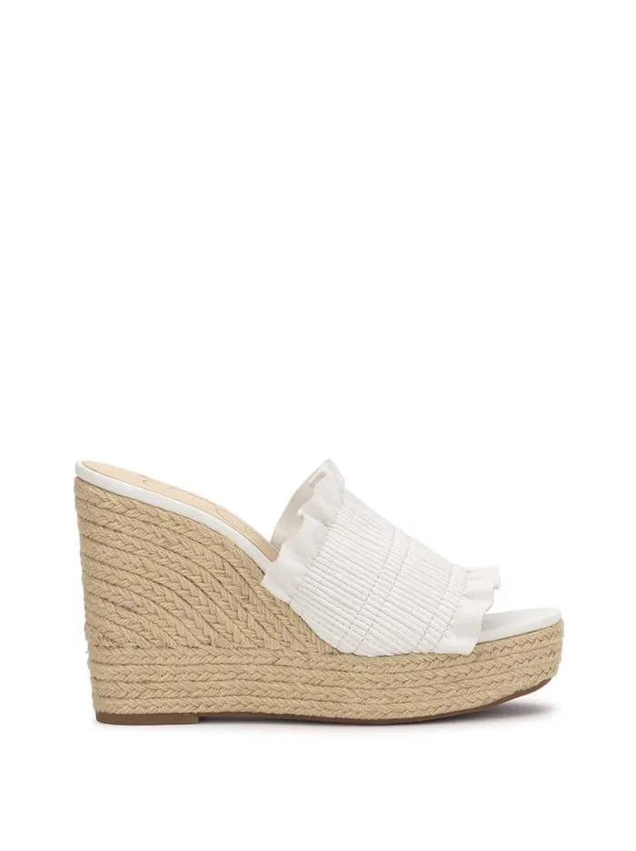 Women Serilda Espadrille Wedge In White Jessica Simpson Slides and Mules