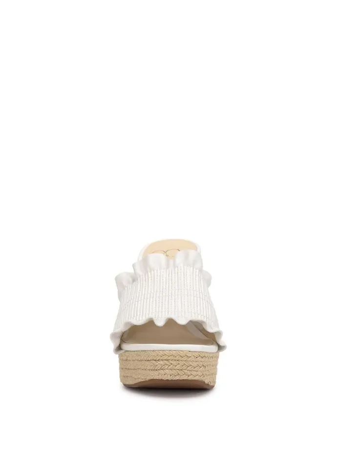Women Serilda Espadrille Wedge In White Jessica Simpson Slides and Mules