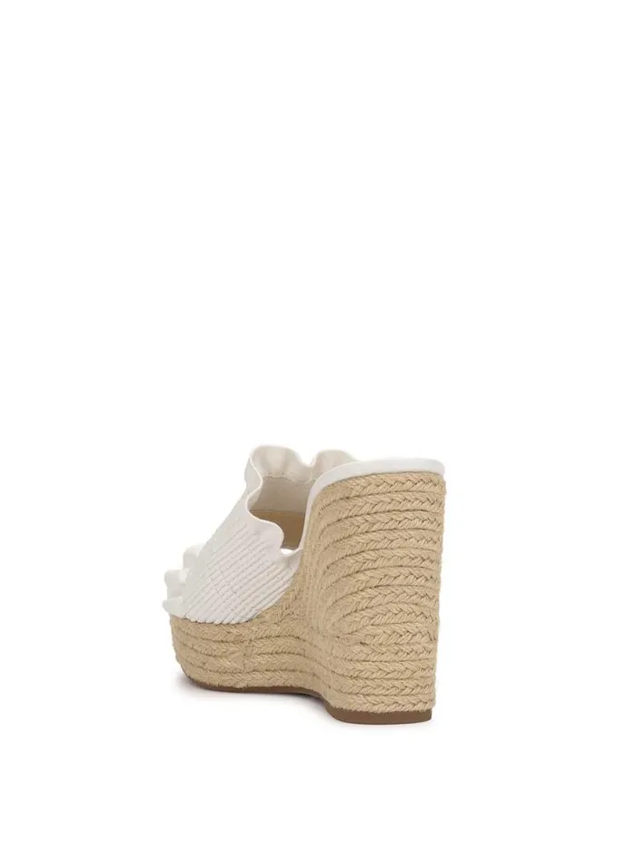 Women Serilda Espadrille Wedge In White Jessica Simpson Slides and Mules