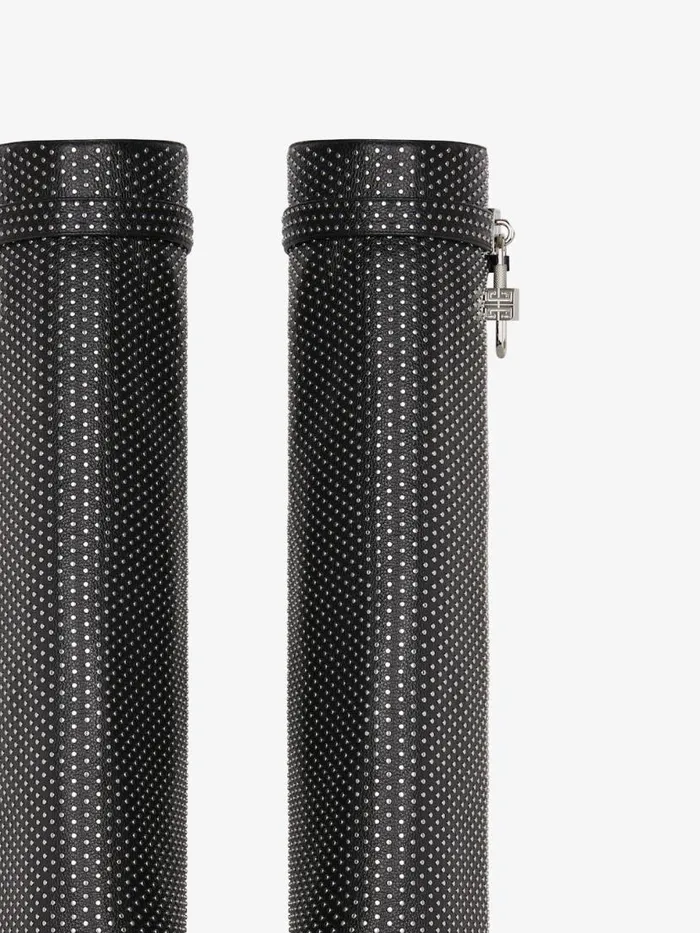 Women Shark Lock Givenchy Shark Lock Biker Boots In Grained Leather With Studs Black Women Shark Lock Givenchy Shark Lock Biker Boots In Grained Leather With Studs Black
