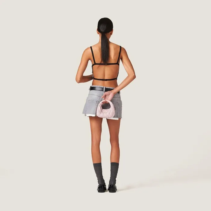 Women Shirts And Tops Miu Miu Denim Top Grey Women Shirts And Tops Miu Miu Denim Top Grey