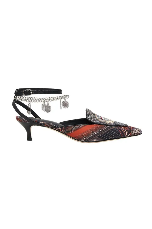 Women Shoes Camilla Kitten Heel Loafer With Anklet London Calling