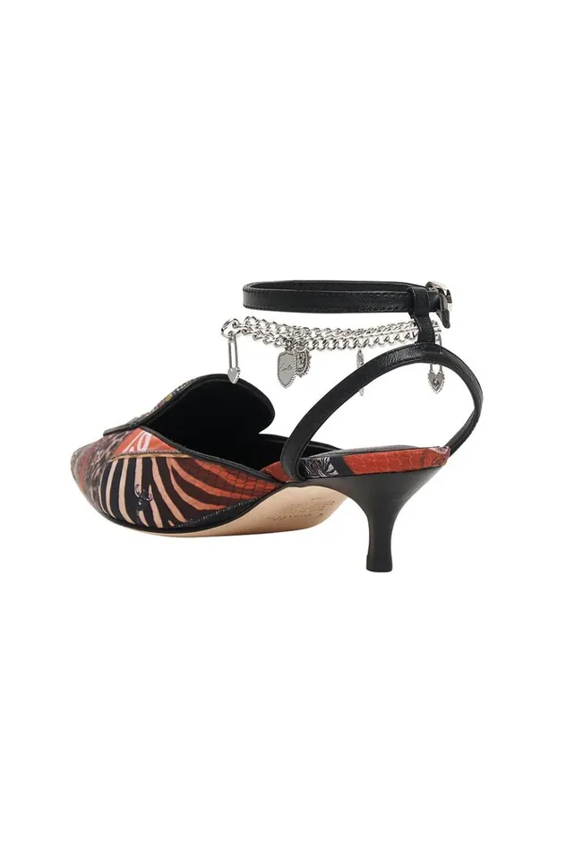 Women Shoes Camilla Kitten Heel Loafer With Anklet London Calling