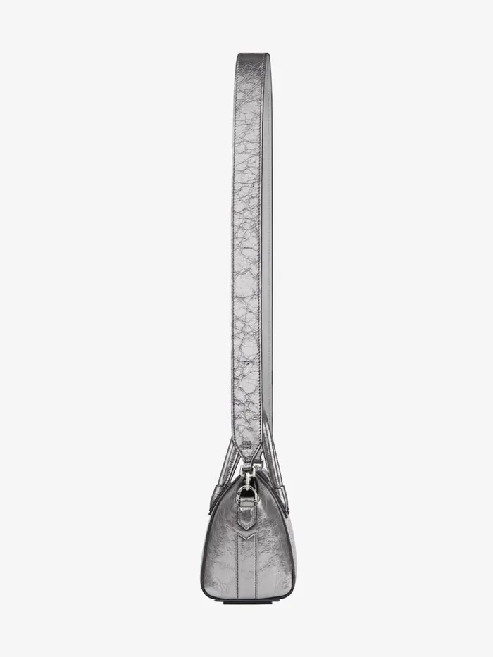 Women Shoulder Bags Givenchy Antigona Toy Bag In Laminated Leather Silvery Greylight Grey Women Shoulder Bags Givenchy Antigona Toy Bag In Laminated Leather Silvery Greylight Grey