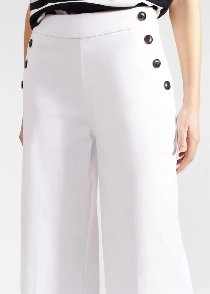 Women Simone Crop Trousers White Hobbs Trousers