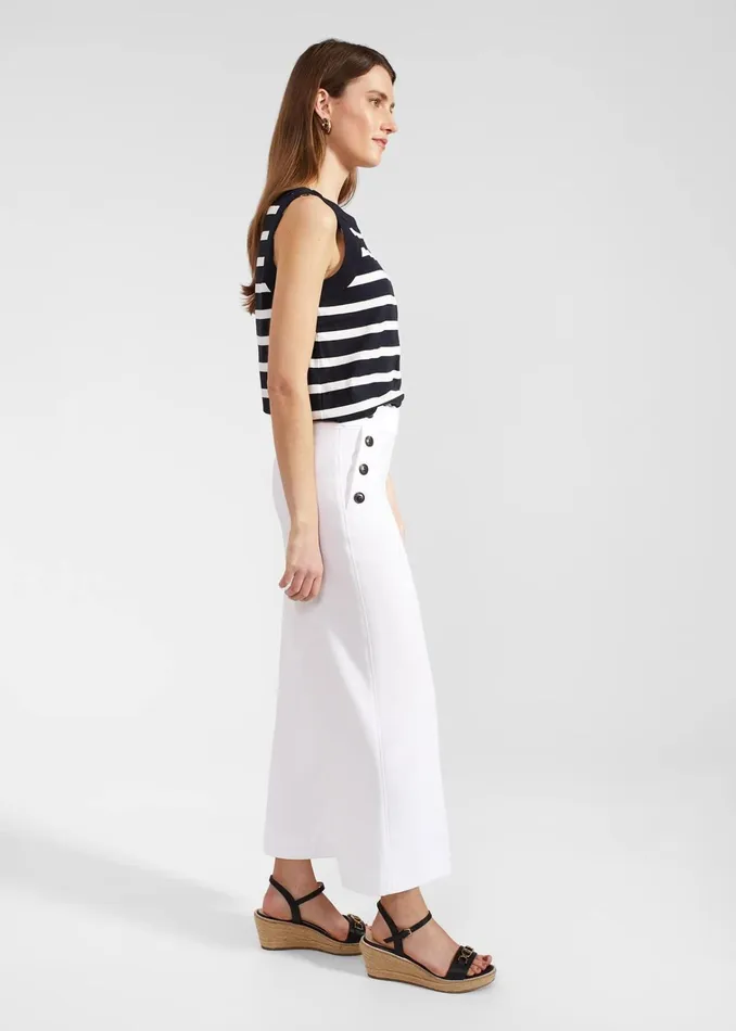 Women Simone Crop Trousers White Hobbs Trousers
