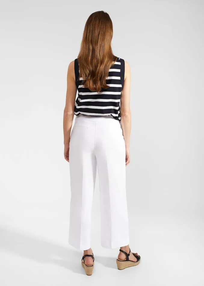 Women Simone Crop Trousers White Hobbs Trousers