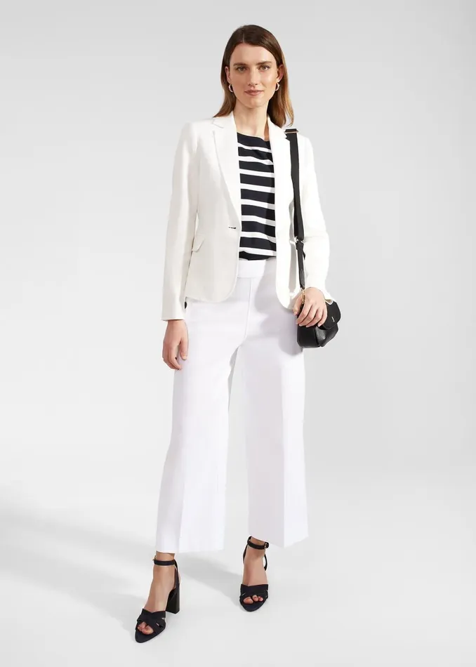 Women Simone Crop Trousers White Hobbs Trousers