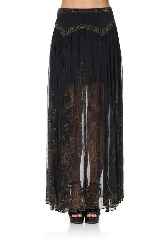 Women Skirts Camilla Maxi Skirt With Shaped Yoke Cobra King