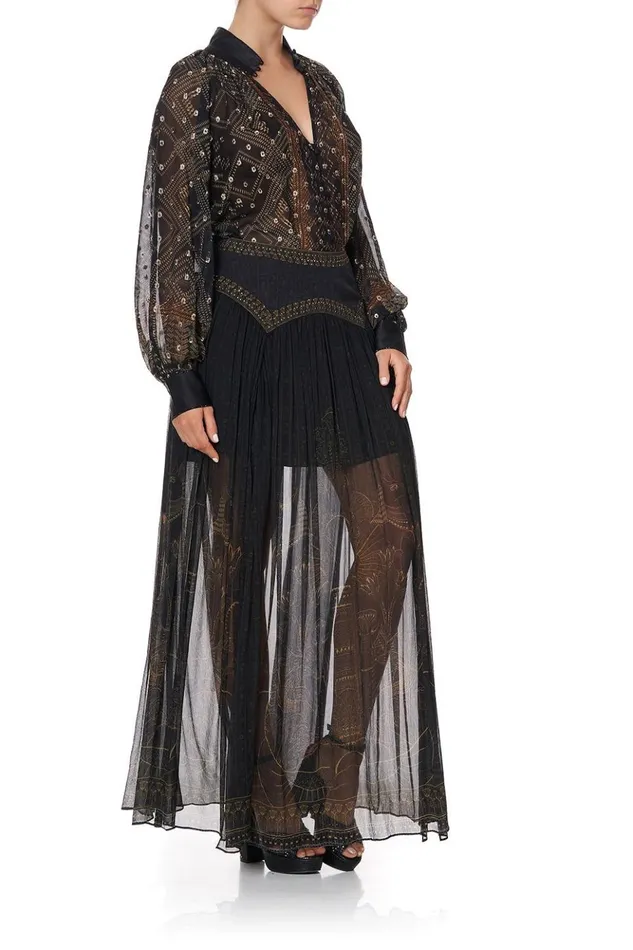 Women Skirts Camilla Maxi Skirt With Shaped Yoke Cobra King