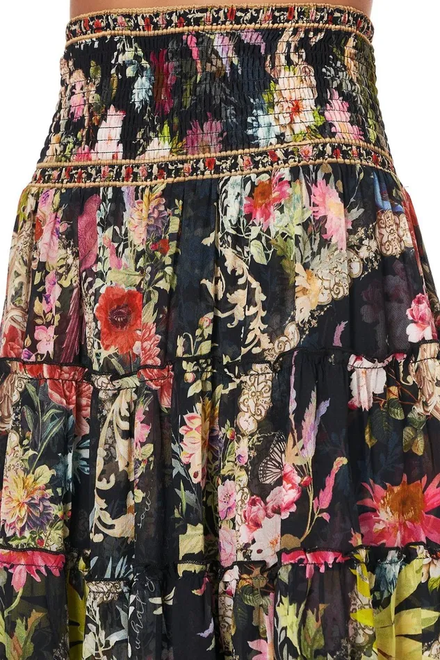 Women Skirts Camilla Shirred Waist Tiered Circle Skirt Hampton Hive