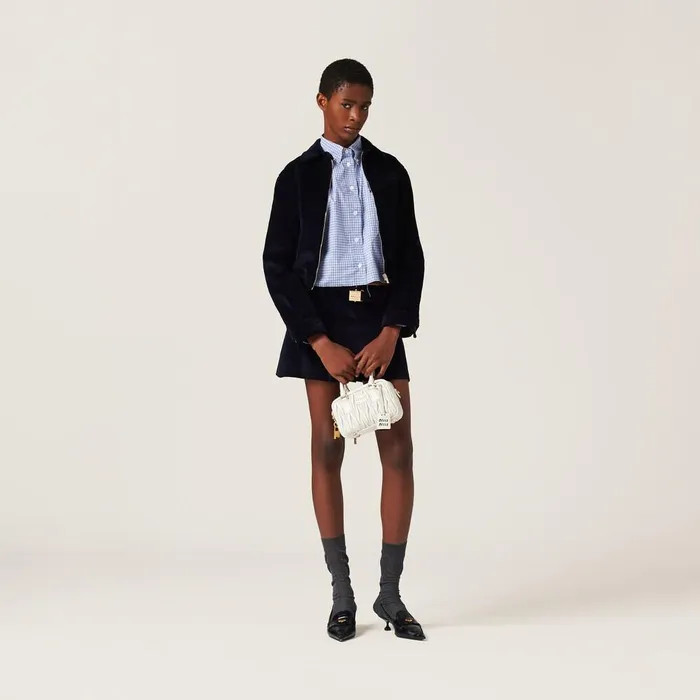 Women Skirts Miu Miu Corduroy Miniskirt Navy Women Skirts Miu Miu Corduroy Miniskirt Navy