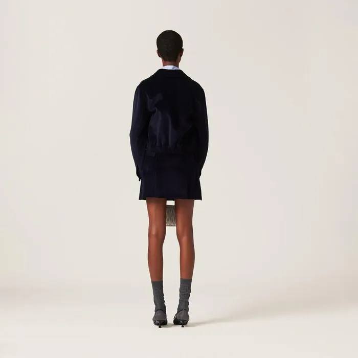 Women Skirts Miu Miu Corduroy Miniskirt Navy Women Skirts Miu Miu Corduroy Miniskirt Navy