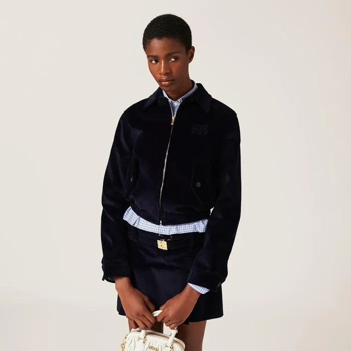 Women Skirts Miu Miu Corduroy Miniskirt Navy Women Skirts Miu Miu Corduroy Miniskirt Navy