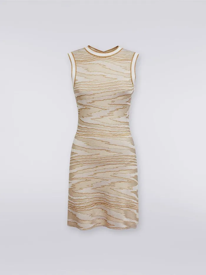 Women Sleeveless Dress In Slub Viscose With Lurex Multicoloured Missoni Dresses