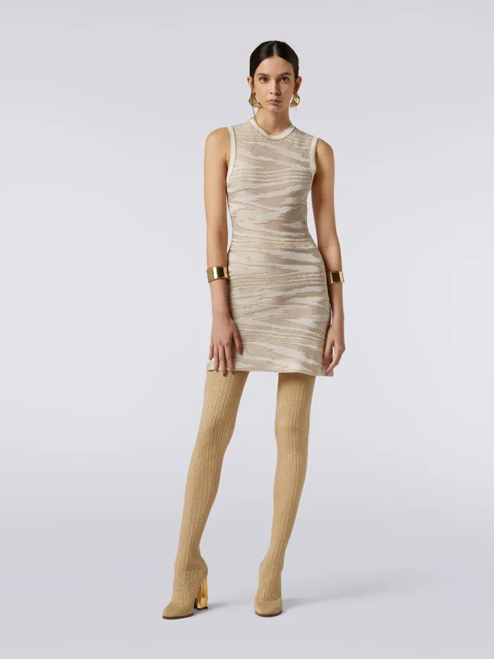 Women Sleeveless Dress In Slub Viscose With Lurex Multicoloured Missoni Dresses Women Sleeveless Dress In Slub Viscose With Lurex Multicoloured Missoni Dresses