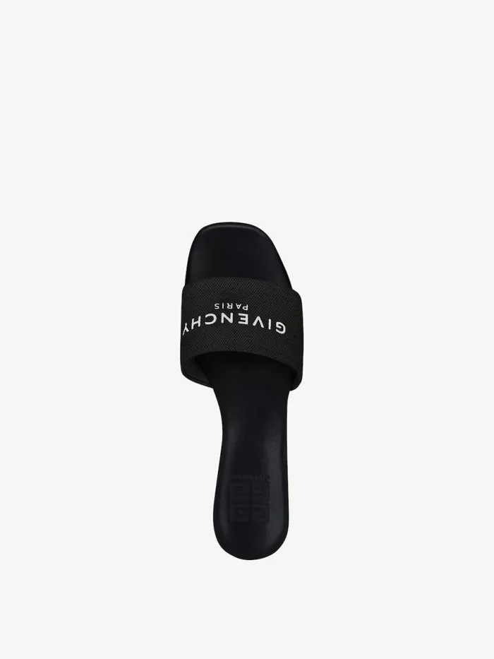 Women Slides and Sandals Givenchy 4G Mules In Canvas Black Women Slides and Sandals Givenchy 4G Mules In Canvas Black