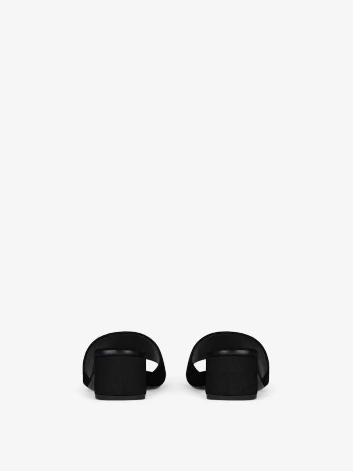 Women Slides and Sandals Givenchy 4G Mules In Canvas Black Women Slides and Sandals Givenchy 4G Mules In Canvas Black