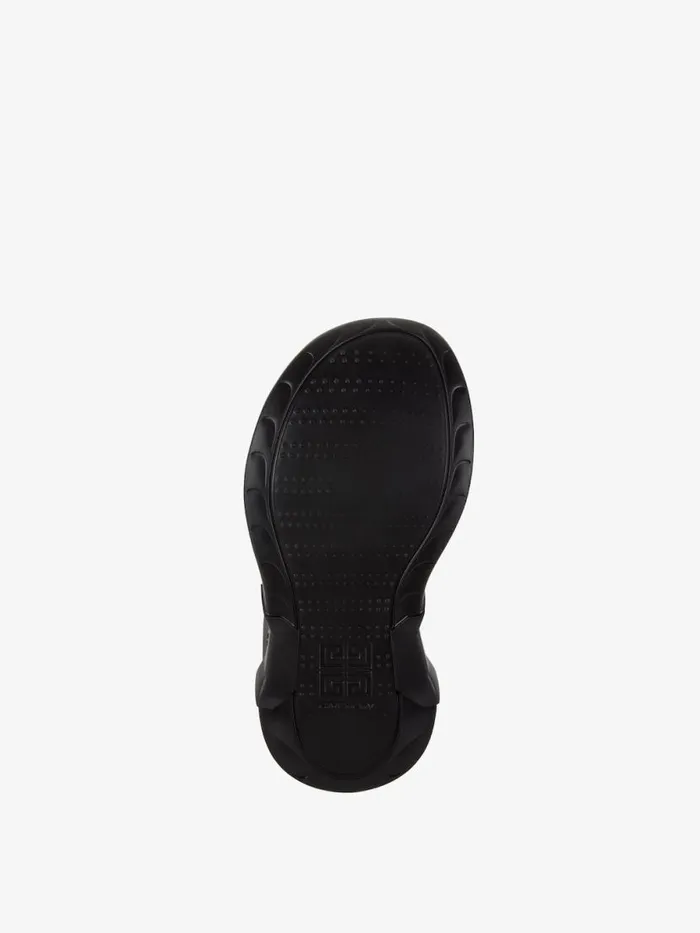 Women Slides and Sandals Givenchy Marshmallow Wedge Sandals In Leather Black Women Slides and Sandals Givenchy Marshmallow Wedge Sandals In Leather Black