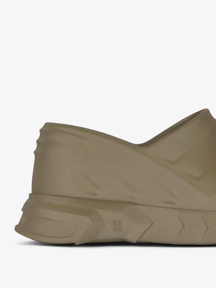 Women Slides and Sandals Givenchy Marshmallow Wedge Sandals In Rubber Dark Khaki Women Slides and Sandals Givenchy Marshmallow Wedge Sandals In Rubber Dark Khaki