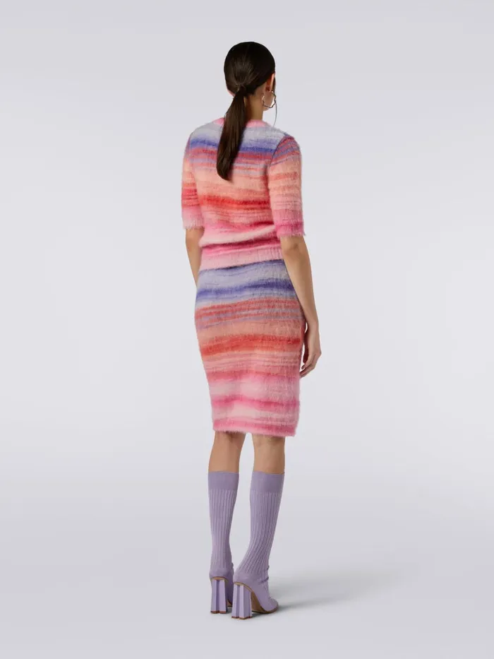 Women Slub Brushed Mohair Skirt Pink Missoni Skirts Women Slub Brushed Mohair Skirt Pink Missoni Skirts
