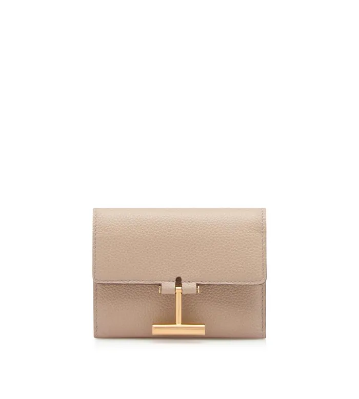 Women Small Leather Goods Tom Ford Grain Leather Tara Compact Wallet