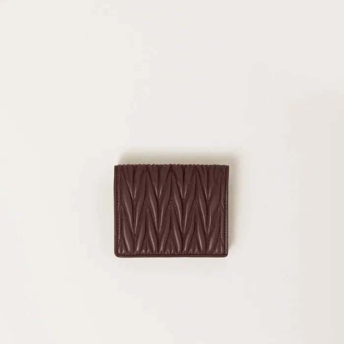 Women Small Wallets Miu Miu Small Matelass Nappa Leather Wallet Briarwood Women Small Wallets Miu Miu Small Matelass Nappa Leather Wallet Briarwood