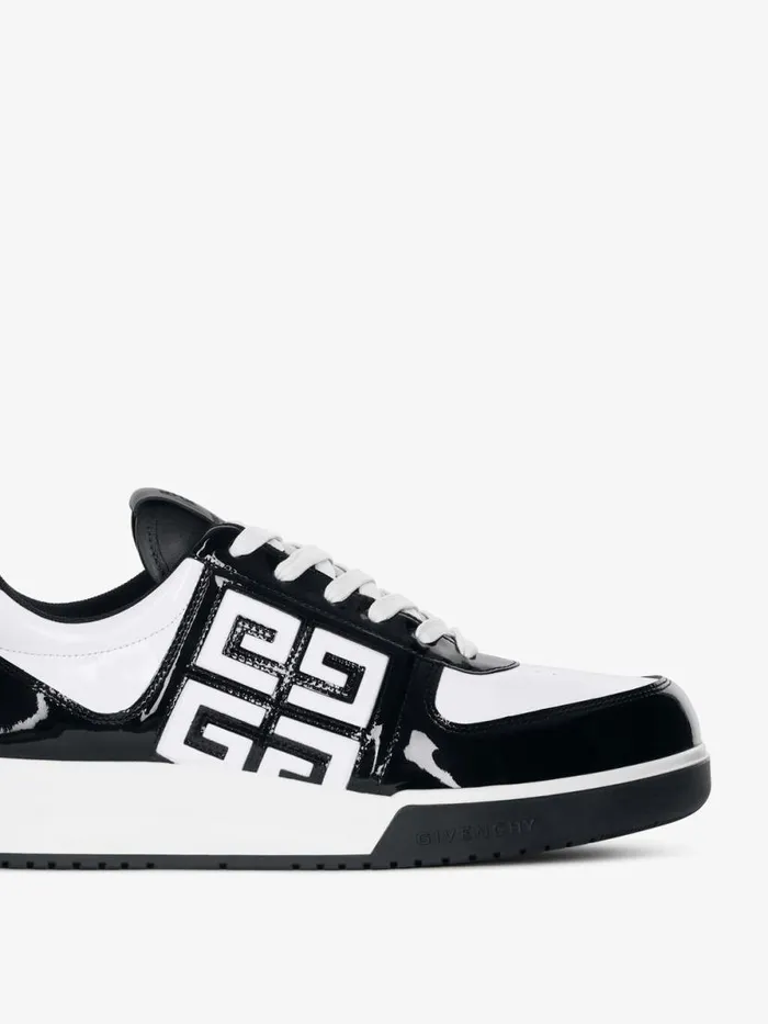 Women Sneakers Givenchy G4 Sneakers In Patent Leather Blackwhite