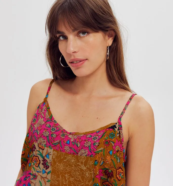 Women Strappy Top 8211 Multicolour Print Promod Tops Women Strappy Top 8211 Multicolour Print Promod Tops