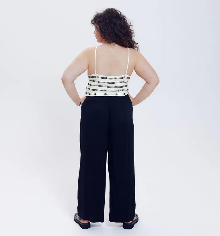 Women Strappy Top 8211 Navy Blue Stripes Promod Tops Women Strappy Top 8211 Navy Blue Stripes Promod Tops