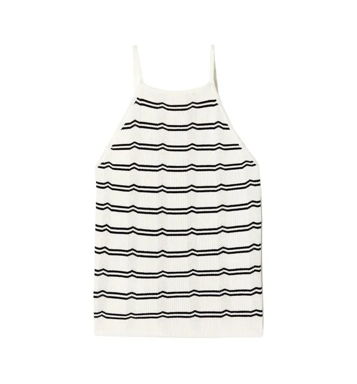 Women Strappy Top 8211 Navy Blue Stripes Promod Tops Women Strappy Top 8211 Navy Blue Stripes Promod Tops
