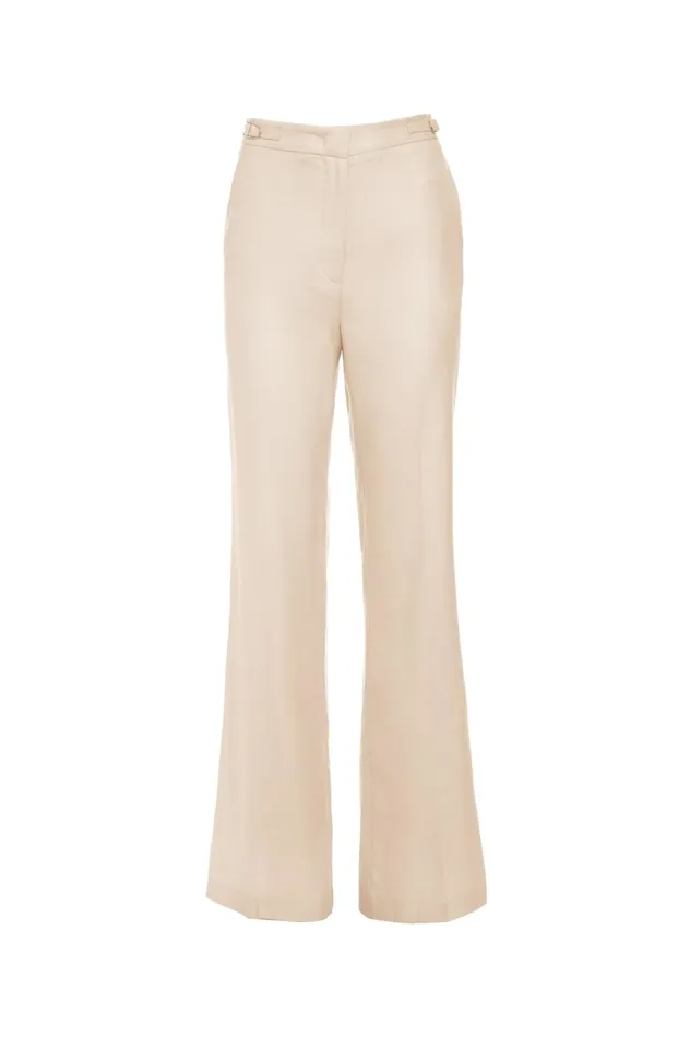 Women Suits Gabriela Hearst Vesta Pant In Oatmeal Virgin Wool And Silk Linen Twill