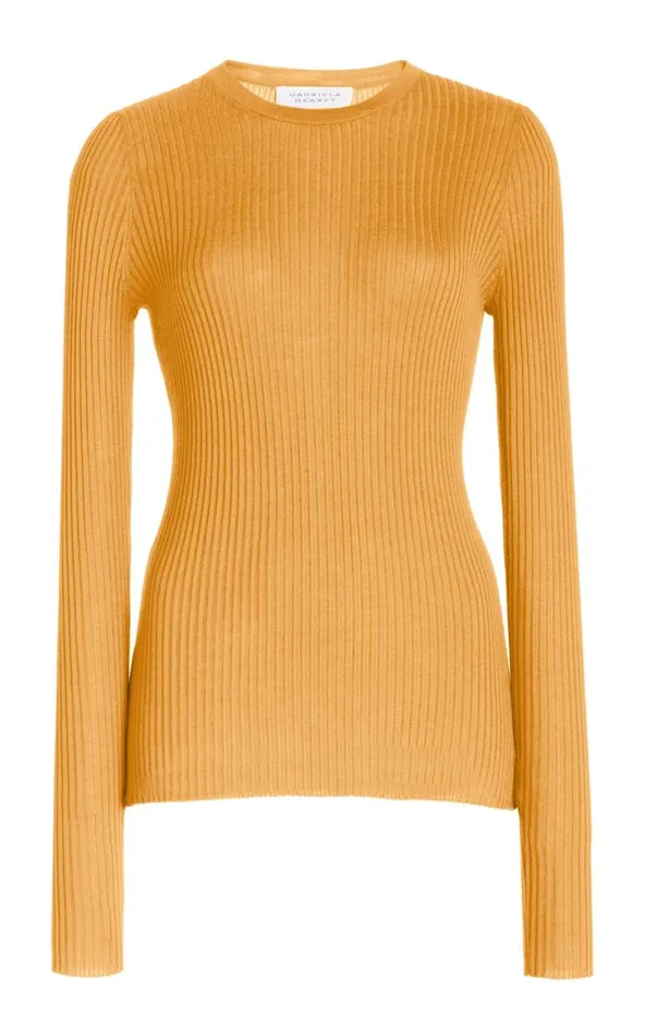 Women Sweaters and Turtlenecks Gabriela Hearst Browning Knit Sweater In Fluorescent Orange Cashmere Silk Women Sweaters and Turtlenecks Gabriela Hearst Browning Knit Sweater In Fluorescent Orange Cashmere Silk