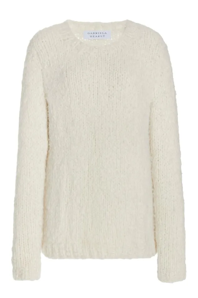 Women Sweaters and Turtlenecks Gabriela Hearst Lawrence Knit Sweater In Ivory Welfat Cashmere Women Sweaters and Turtlenecks Gabriela Hearst Lawrence Knit Sweater In Ivory Welfat Cashmere