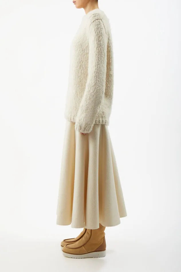 Women Sweaters and Turtlenecks Gabriela Hearst Lawrence Knit Sweater In Ivory Welfat Cashmere