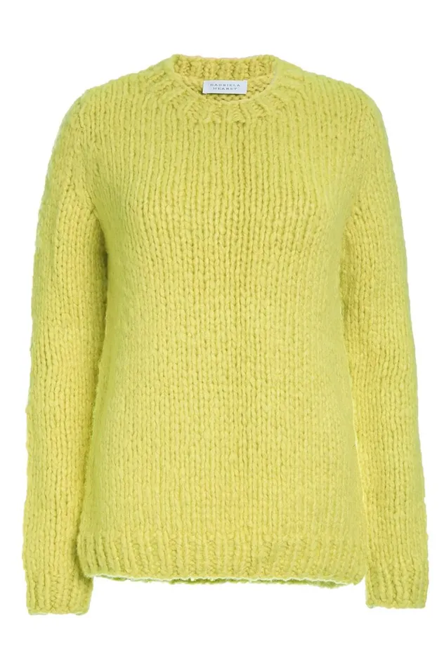 Women Sweaters and Turtlenecks Gabriela Hearst Lawrence Knit Sweater In Lemon Welfat Cashmere Women Sweaters and Turtlenecks Gabriela Hearst Lawrence Knit Sweater In Lemon Welfat Cashmere