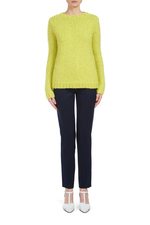 Women Sweaters and Turtlenecks Gabriela Hearst Lawrence Knit Sweater In Lemon Welfat Cashmere