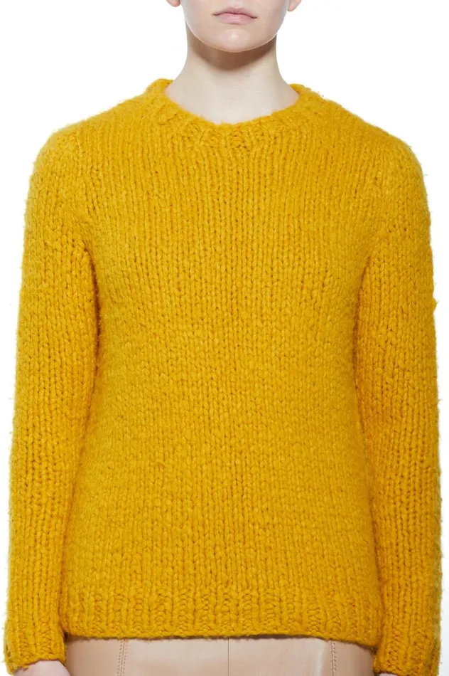 Women Sweaters and Turtlenecks Gabriela Hearst Lawrence Knit Sweater In Saffron Welfat Cashmere
