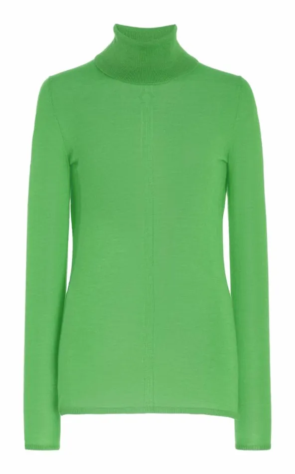 Women Sweaters and Turtlenecks Gabriela Hearst Steinem Knit Turtleneck In Fluorescent Green Cashmere Silk Women Sweaters and Turtlenecks Gabriela Hearst Steinem Knit Turtleneck In Fluorescent Green Cashmere Silk