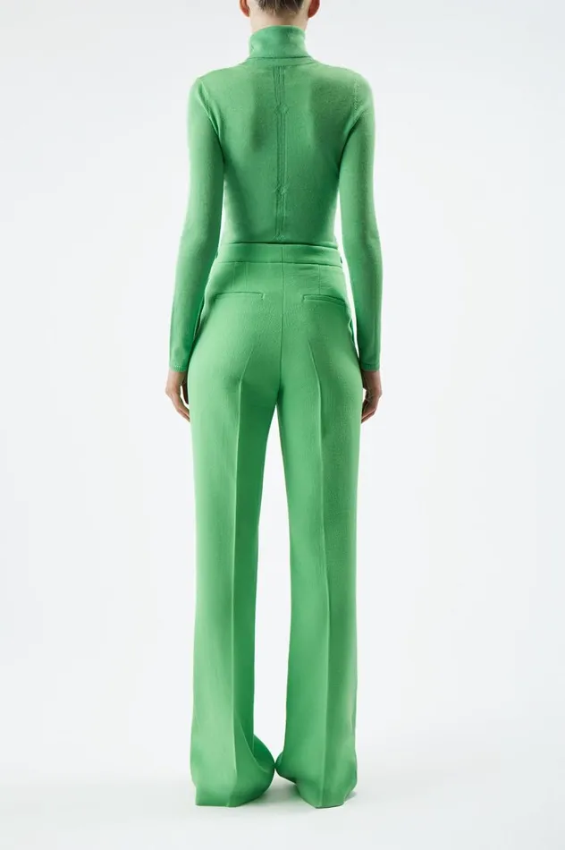 Women Sweaters and Turtlenecks Gabriela Hearst Steinem Knit Turtleneck In Fluorescent Green Cashmere Silk