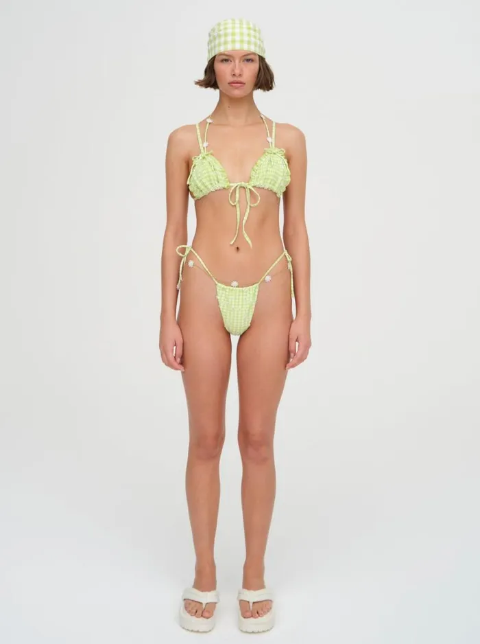 Women Swim For Love and Lemons Hilary Triangle Bikini Top Green Women Swim For Love and Lemons Hilary Triangle Bikini Top Green