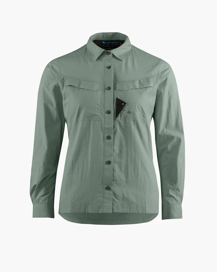 Women Syn Long Sleeve Shirt Green Lake Klttermusen Shirts