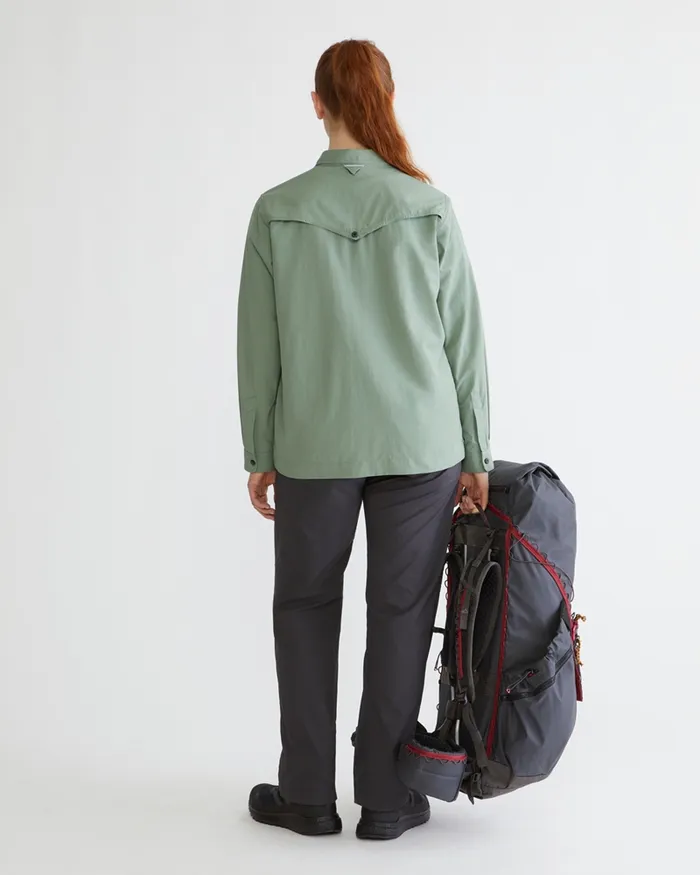 Women Syn Long Sleeve Shirt Green Lake Klttermusen Shirts