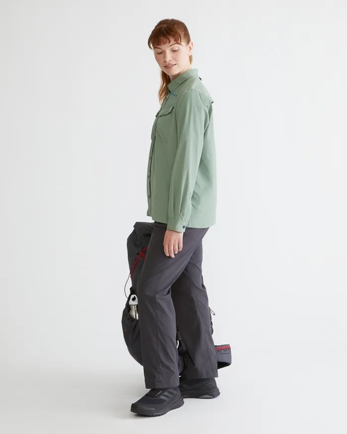 Women Syn Long Sleeve Shirt Green Lake Klttermusen Shirts